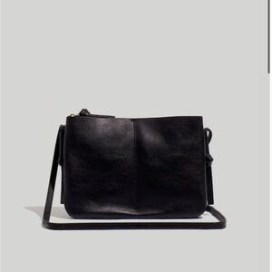 Madewell Elegant Black Leather Shoulder Bag